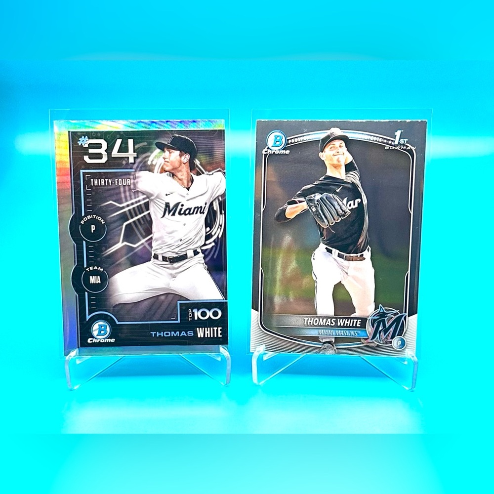 2025 Thomas White Bowman Chrome! Top 100 Refractor + 1st Bowman Chrome!